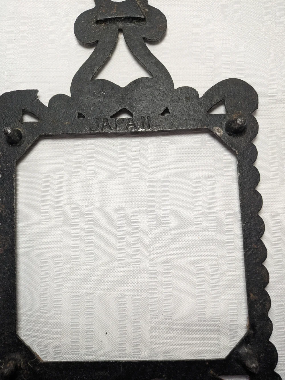Mid Century Cast Iron Trivet Frames Set 4 Victorian Gothic Craft Tile Holders